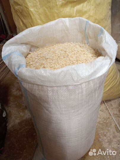 Стружка сухая в мешках