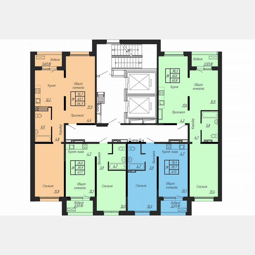 1-к. квартира, 41,5 м², 14/17 эт.