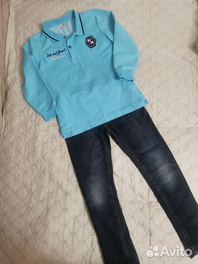 Джинсы, Футболка, Поло, Рубашка 122 р