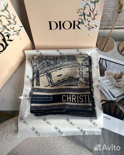 Платок Dior blue