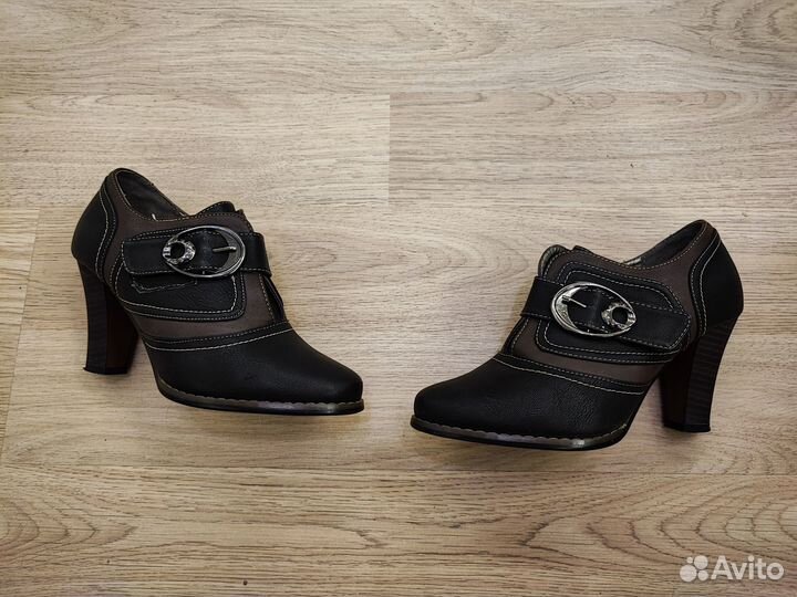 Туфли полуботинки кожаные