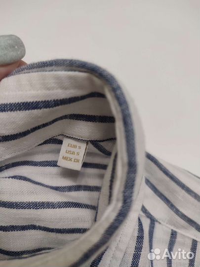 Мужская льняная рубашка Massimo Dutti размер S