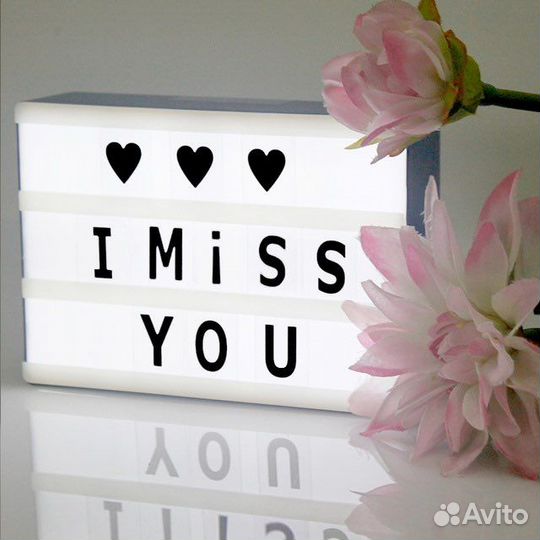 С вашей надписью Светильник ночник лайтбокс