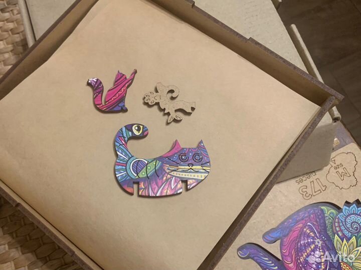 Деревянные пазлы Zufa / Кошка, 173 детали