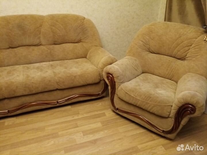Диван и 2 кресла классика