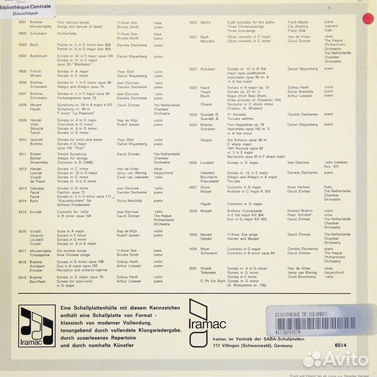 Винтаж - bach: klavierbuchlein FUR wilhelm friedem