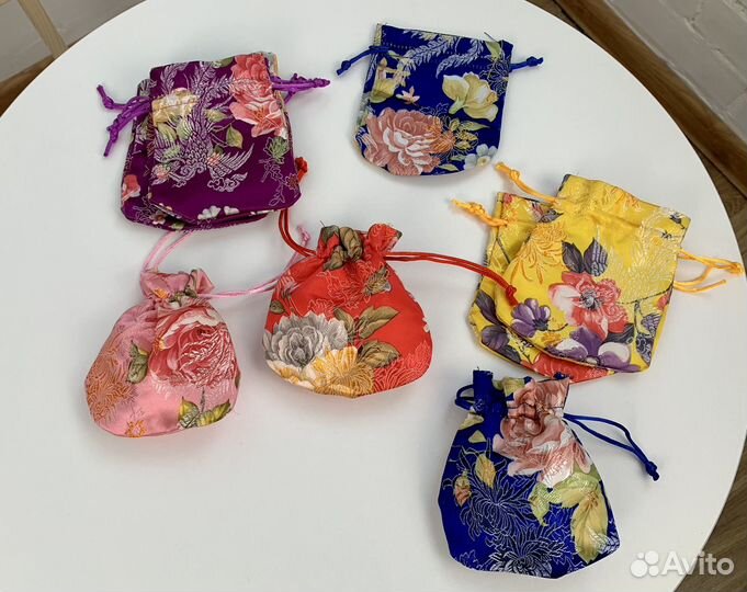 Подарочные мешочки из шелка и хлопка