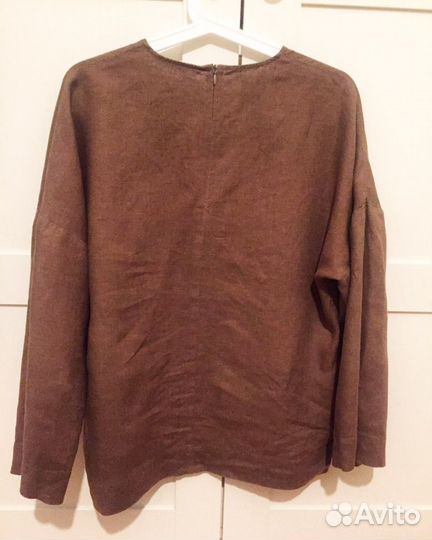 Льняная блузка zara