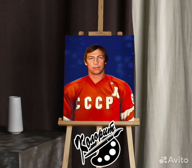 Валерий Васильев портрет на холсте 40х50см