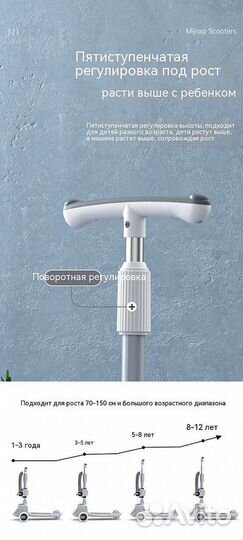 Самокат детский трехколесный беговел