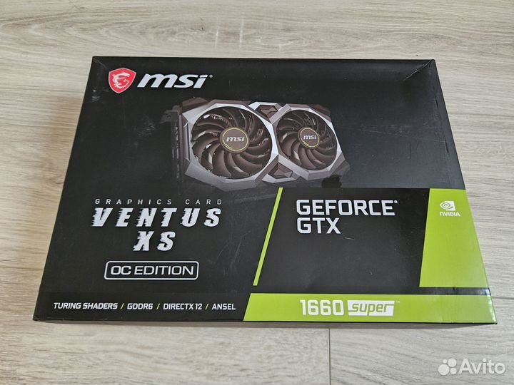Видеокарта MSI GTX 1660 Super Ventus XS