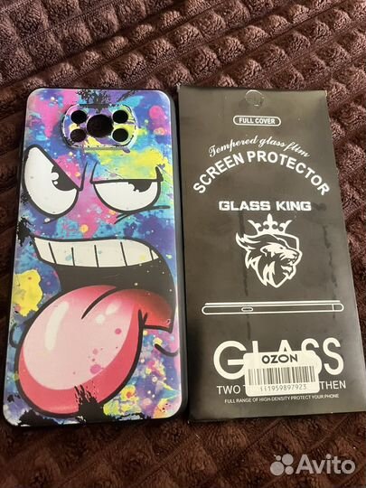 Чехол и защитное стекло на Poco x3 pro