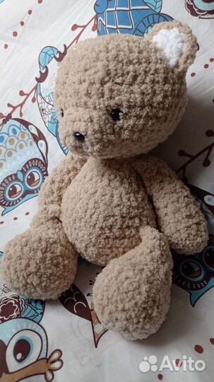 Вязаный плюшевый мишка ручной работы