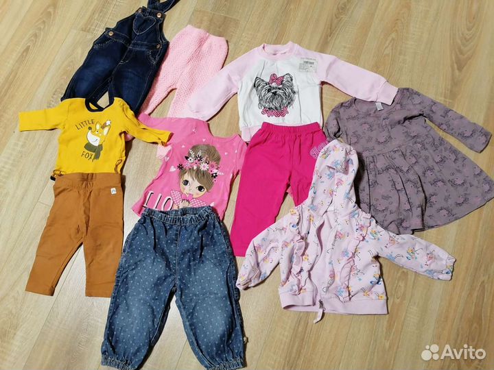 Детские вещи пакетом для девочки размер 50-86