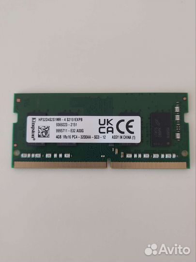 Память для ноутбука DDR4 Kingston 4Gb sodimm