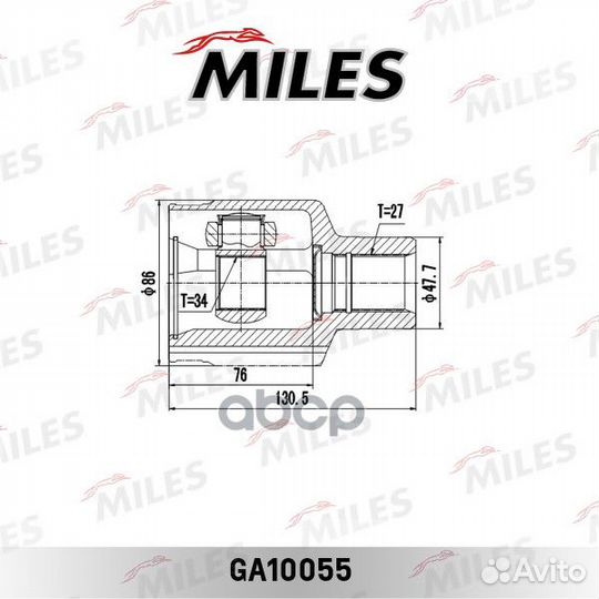 ШРУС внутренний ssangyong kyron 05-12/actyon