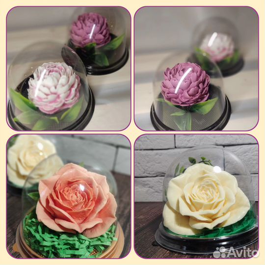 Мыльный букет/ Букет из мыла / Пионы,розы,герберы