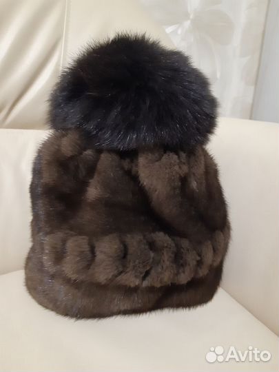 Шапка норковая женская