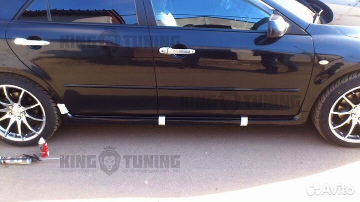 Пороги Мазда 6 gg MPS style (пластик)