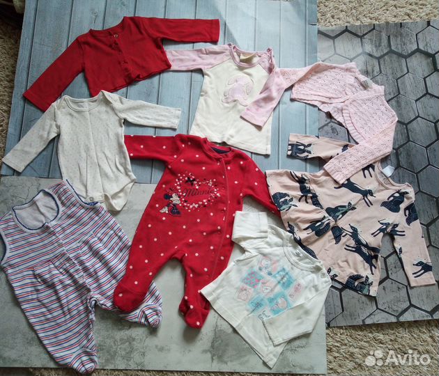 Комплект вещей на девочку от 0-6мес