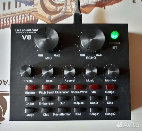Live sound card V8 Dj контроллер