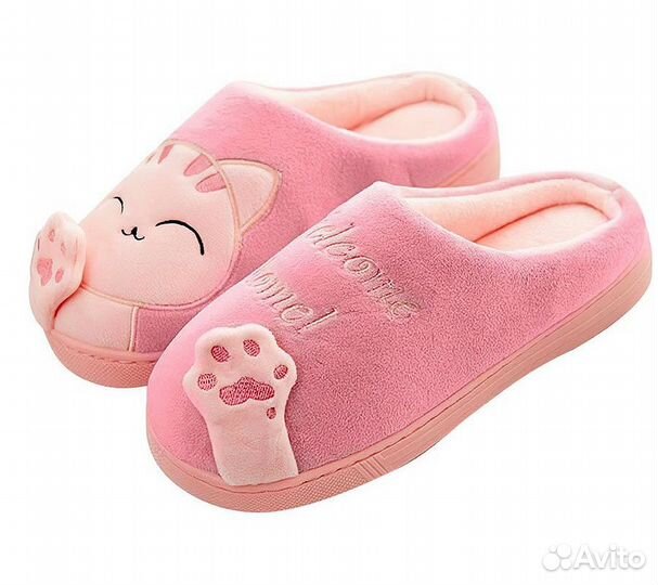 Тапочки FunFur Кот Розовый 40-41 Розовый