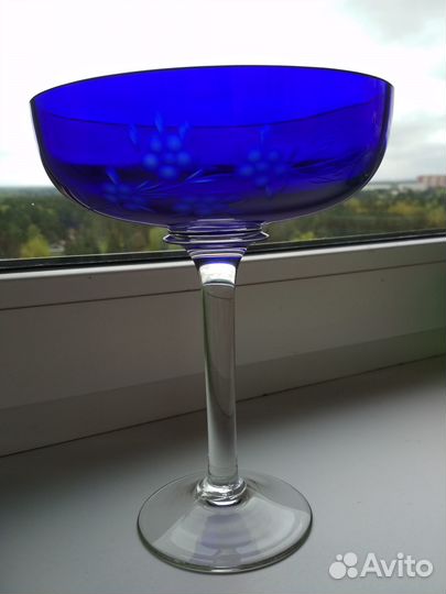 Голубое и кобальтовое стекло СССР