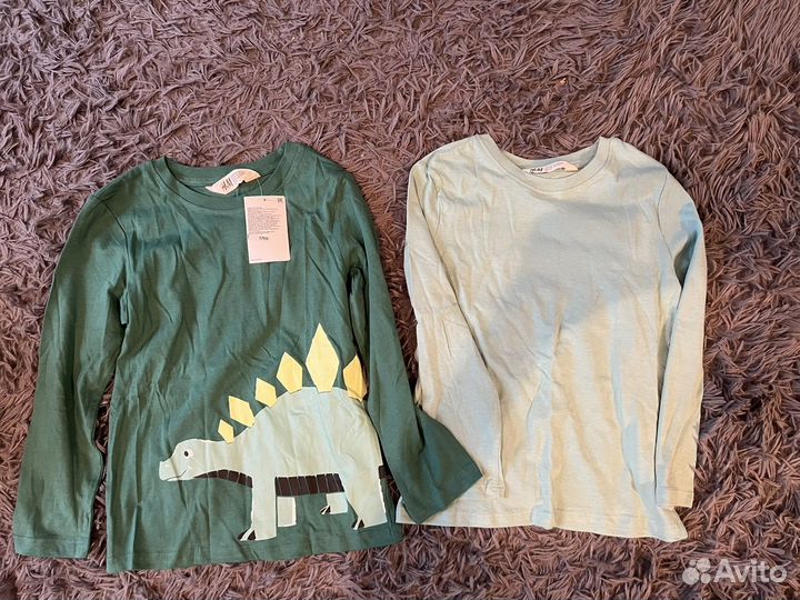Лонгслив hm новый 110/116 динозавры