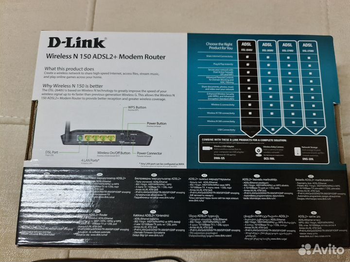 Роутер D-Link DSL-2640u с adsl модемом