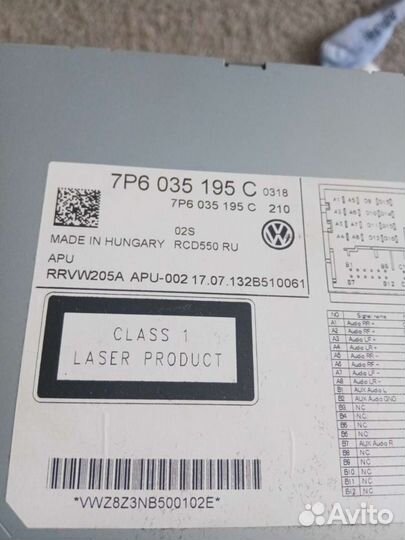 Магнитола штатная rcd550