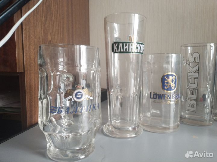 Пивные кружки и бокалы новые