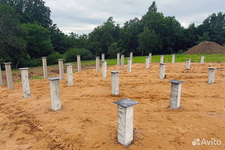 Монтаж, забивка железобетонных свай