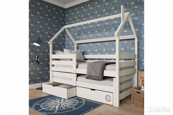 Кровать «Домик» двухьярусная, выдвижная