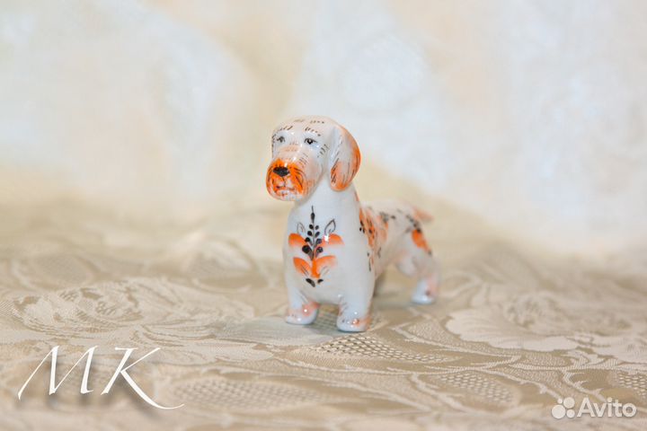 Такса жесткошерстная статуэтка из фарфора