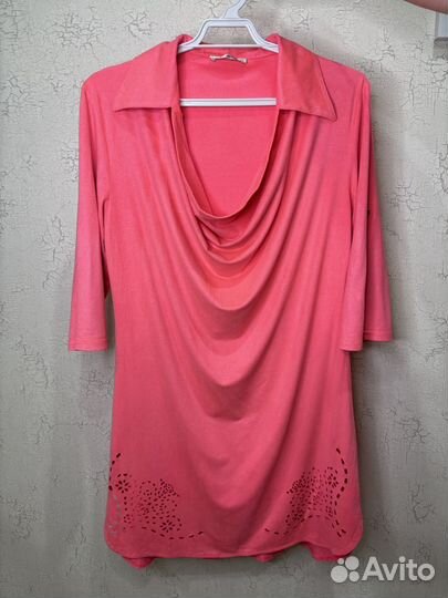 Туника женская розового цвета с поясом