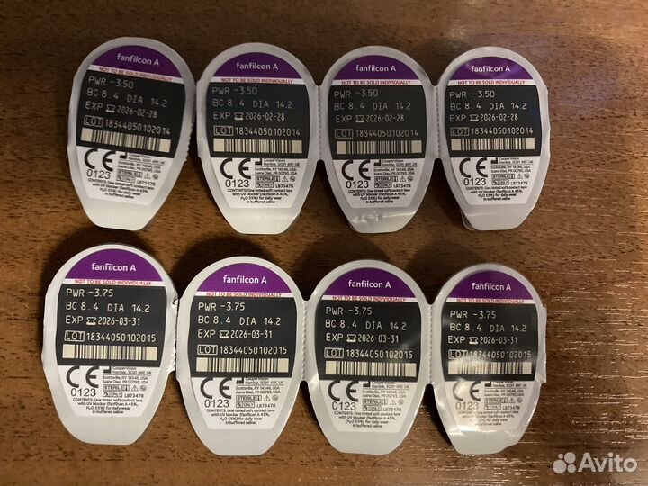 Линзы контактные -3.5 и -3.75