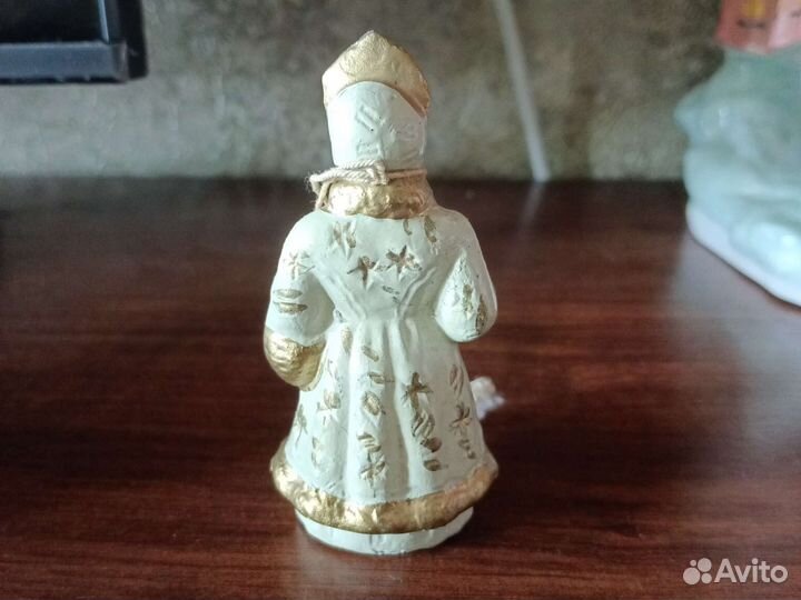Антикварная ёлочная игрушка, папье маше снегурочка