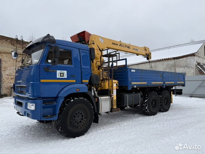 Бортовой грузовик КАМАЗ 43118 с КМУ Soosan, 2021