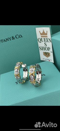 Tiffany серьги люкс гравировка
