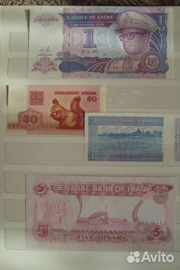 Банкноты мира и СССР пресс UNC