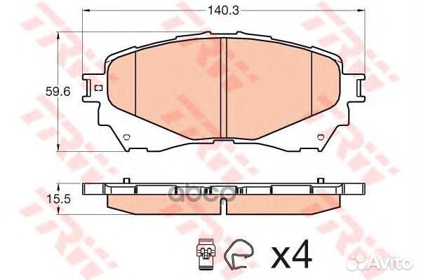 Колодки передние mazda 6 (GJ, GH) GDB3580 GDB35