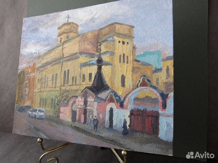 Картина маслом пейзаж городской Санкт-Петербург