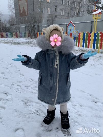 Парка джинсовая