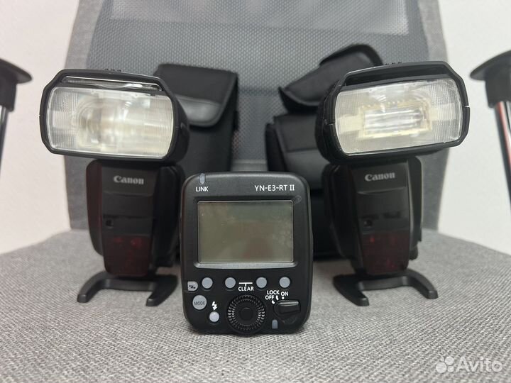 2 вспышки canon ex600rt + трансмиттер yongnuo
