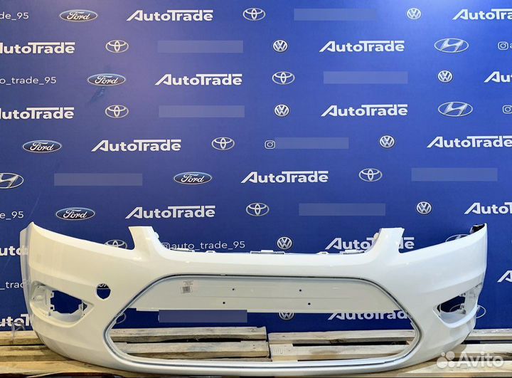Бампер ford focus 2 передний Белый