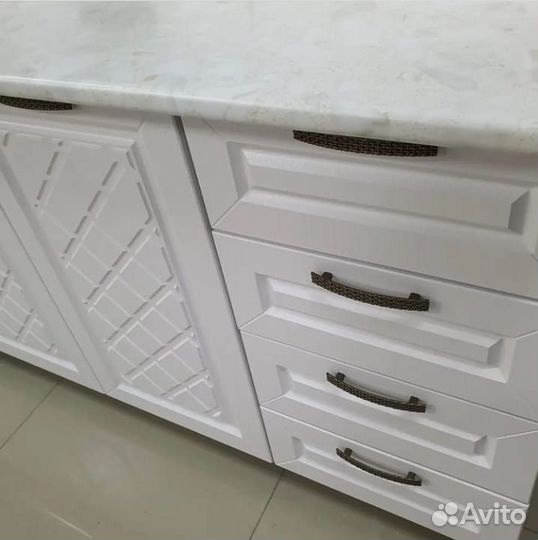 Кухня Агава Акация Белый 2метра без мойки