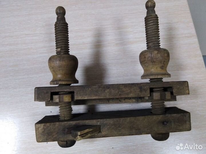 Рубанок Шпунтубель деревянный с винтами, 19век