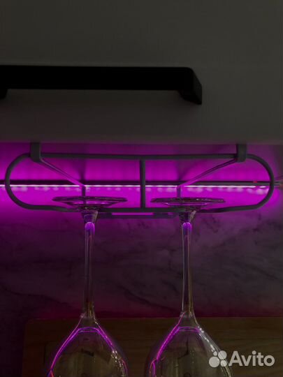 Полка держатель для бокалов, кружек, приборов