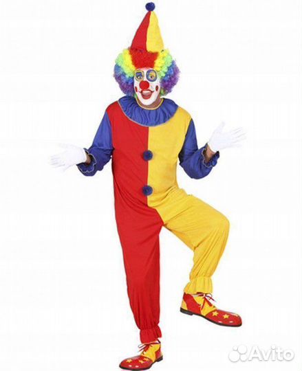 Костюм Клоуна с колпаком цветной