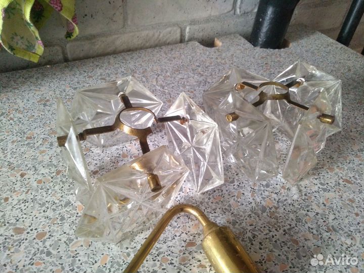 Настенный светильник бра СССР хрусталь